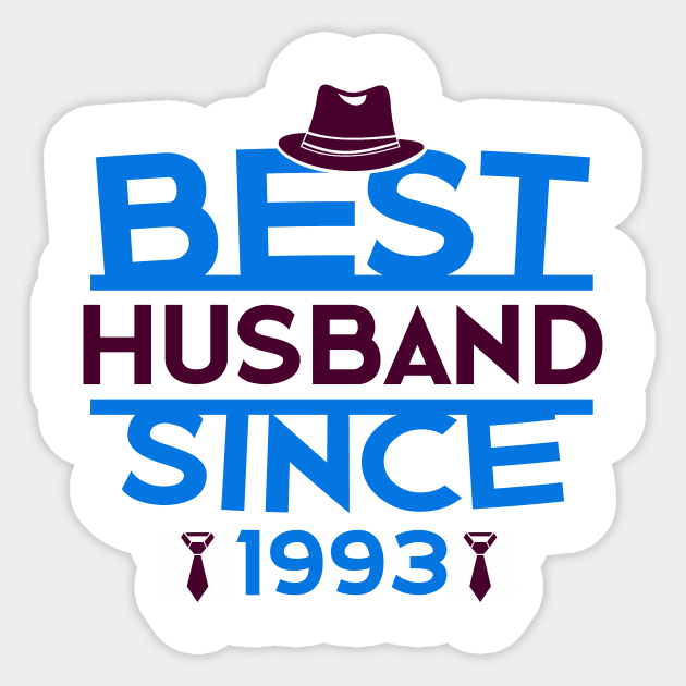 'Best Husband Since 1993' Sweet Wedding Anniversary Gift Sticker by ourwackyhome